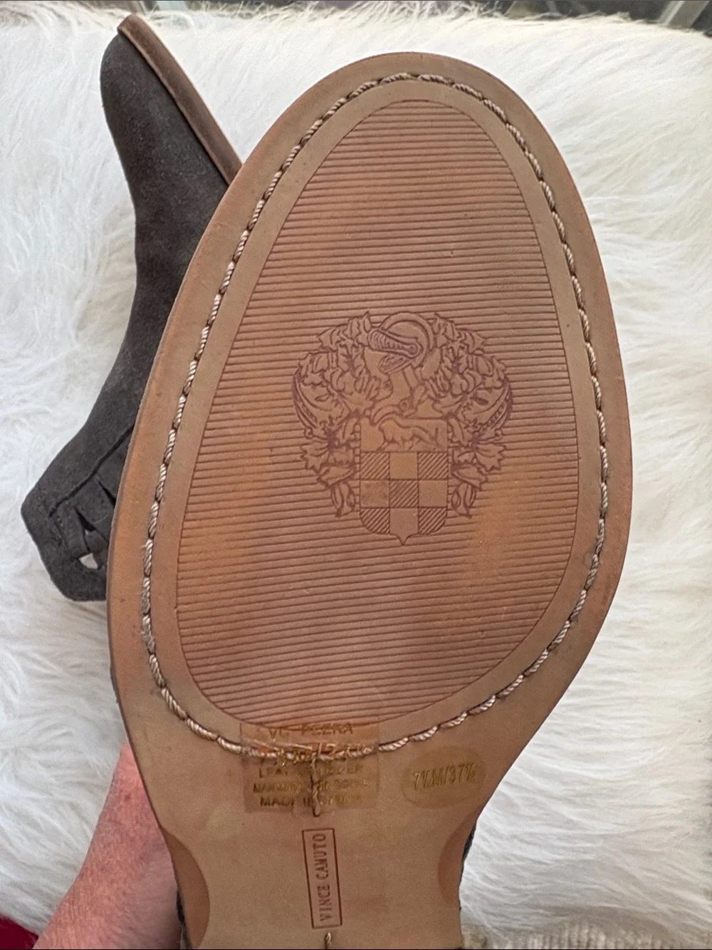 Vince Camuto - Peera Graystone Suede Cutout Ankle Booties